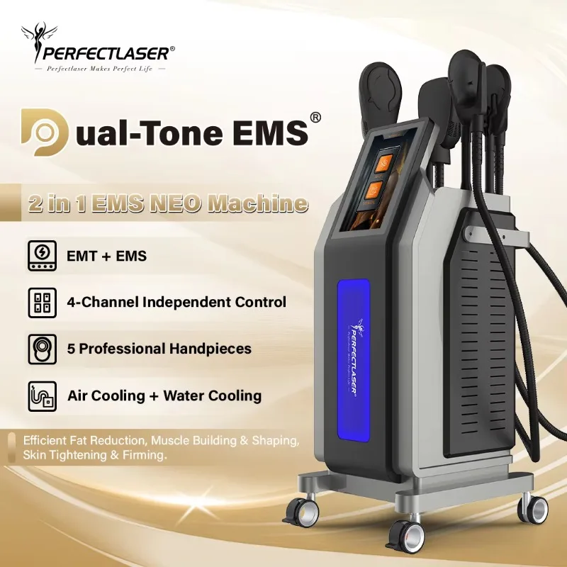 6000W Big Power Muscle Stimulation Non Surgical Weight Loss EMS Machine for Sale 16 Tesla 5 Handles EMS Body Shaping Device