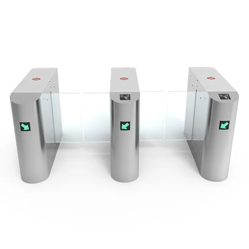 Waist Height Turnstile Arms RFID Access Control System Sliding Barrier Gate Turnstile Office Block Security Turnstile