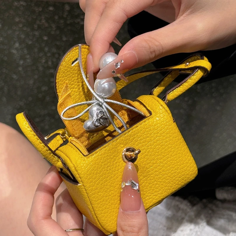 2025 New Launch! Luxury Creative Mini Bag - AirPods Pro 2 Case & Car Key Charm, Trendy Protective Pouch with Keychain