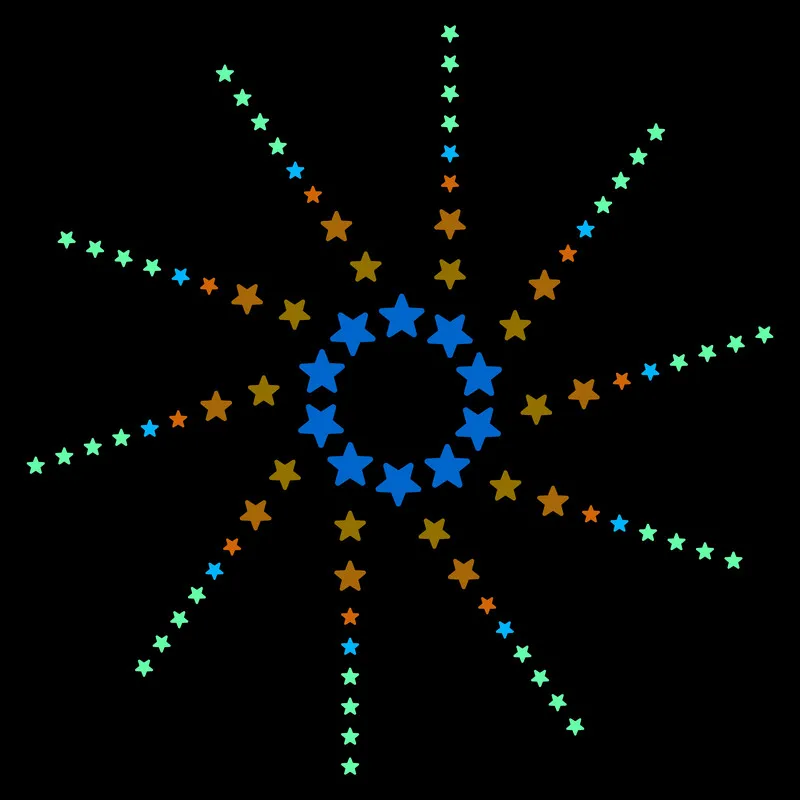 100pcs Glow in the Dark Stars Stickers for Kids Room Wall Ceiling Decor Scrapbook Telephone Switch Button Phone Car Star Sticker image 5