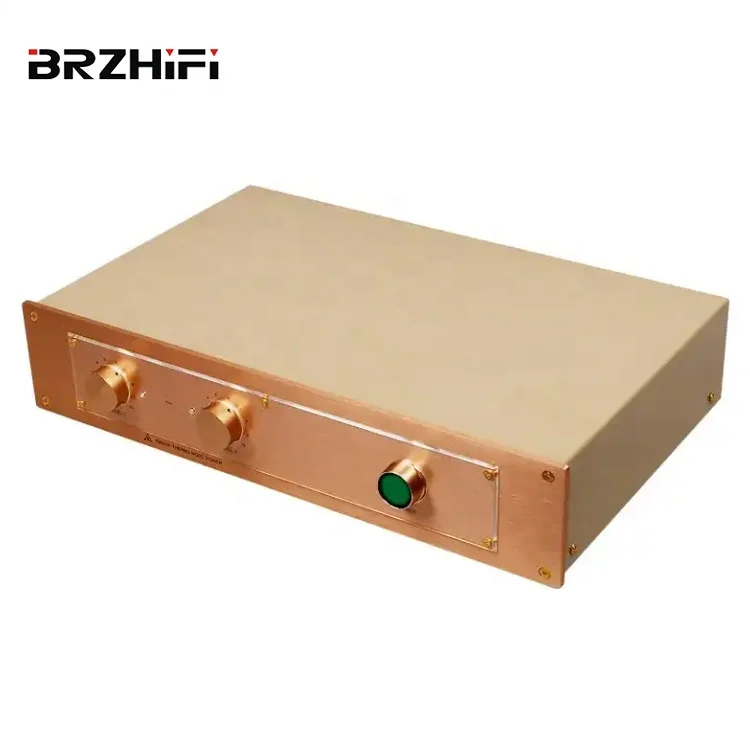 BRZHIFI FM ACOUSTICS FM300A Professional Golden Aluminum Chassis Hifi 2 Channel Power Amplifier