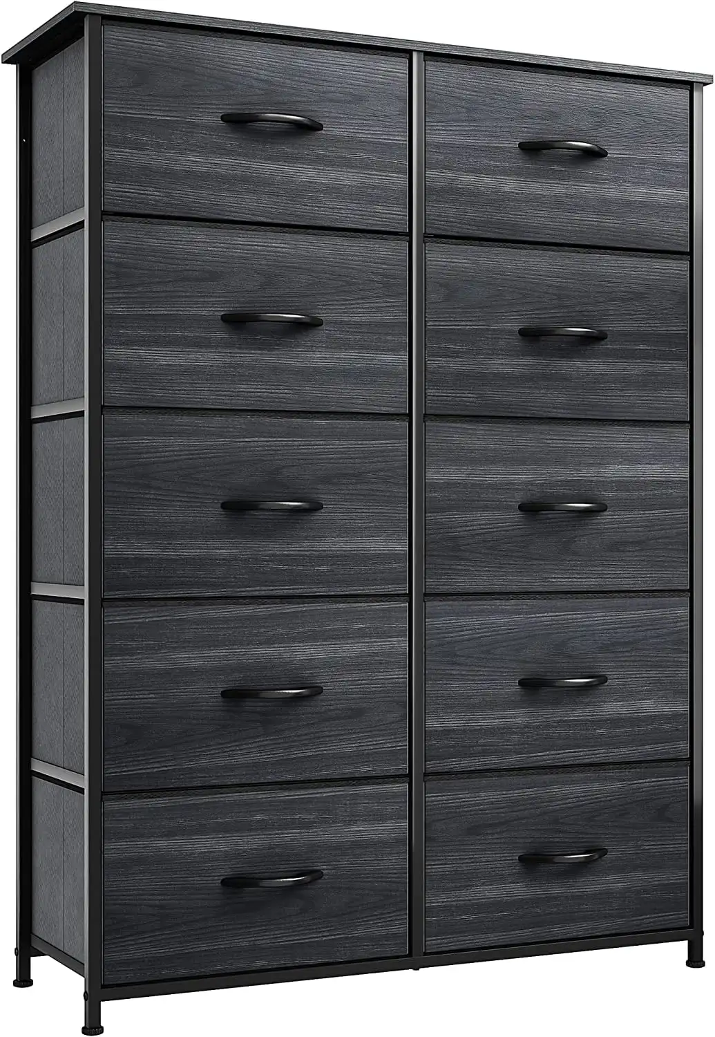 

10 Drawer Dresser - Fabric Storage Tower, Organizer Unit for Living Room, Hallway, Closets & Nursery - Sturdy Steel Frame