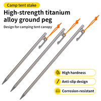 20CM/24CM/30CM Titanium Alloy High Strength Canopy Tent Pegs Stakes Nails for Outdoor Camping Hard Gravel Ground 4PCS 8PCS