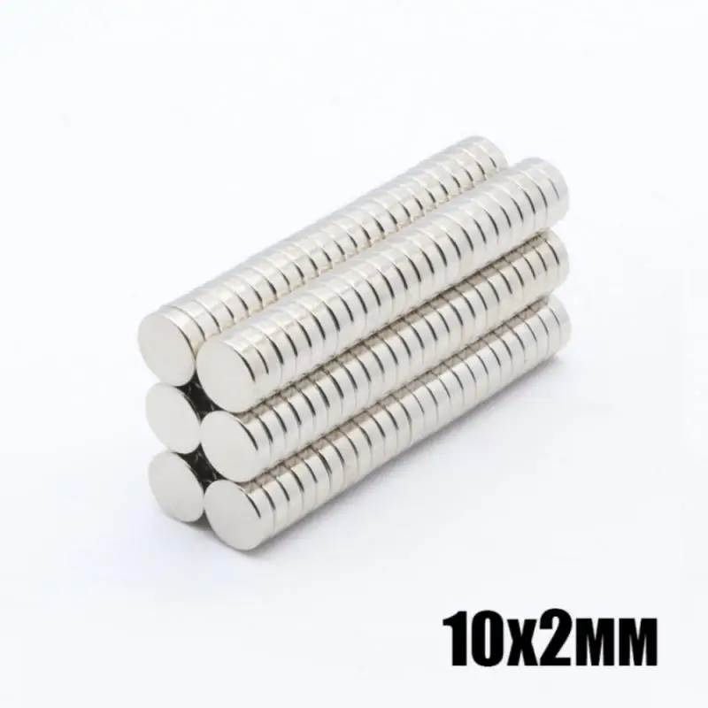 10x2mm Neodymium Iron Boron Circular Strong Magnetic Magnet Refrigerator Sticker Badge Clothing Packaging Double-sided Magnet