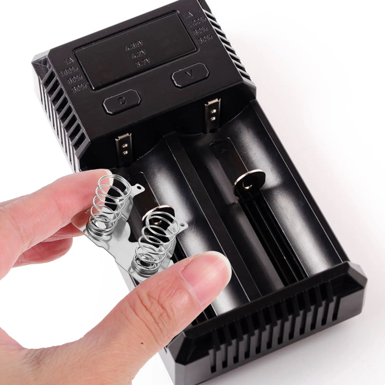 10Sets Battery Spring Plates High Conductivity Negative to Positive Conversion Contact for 18650 Flashlight Device Replacement