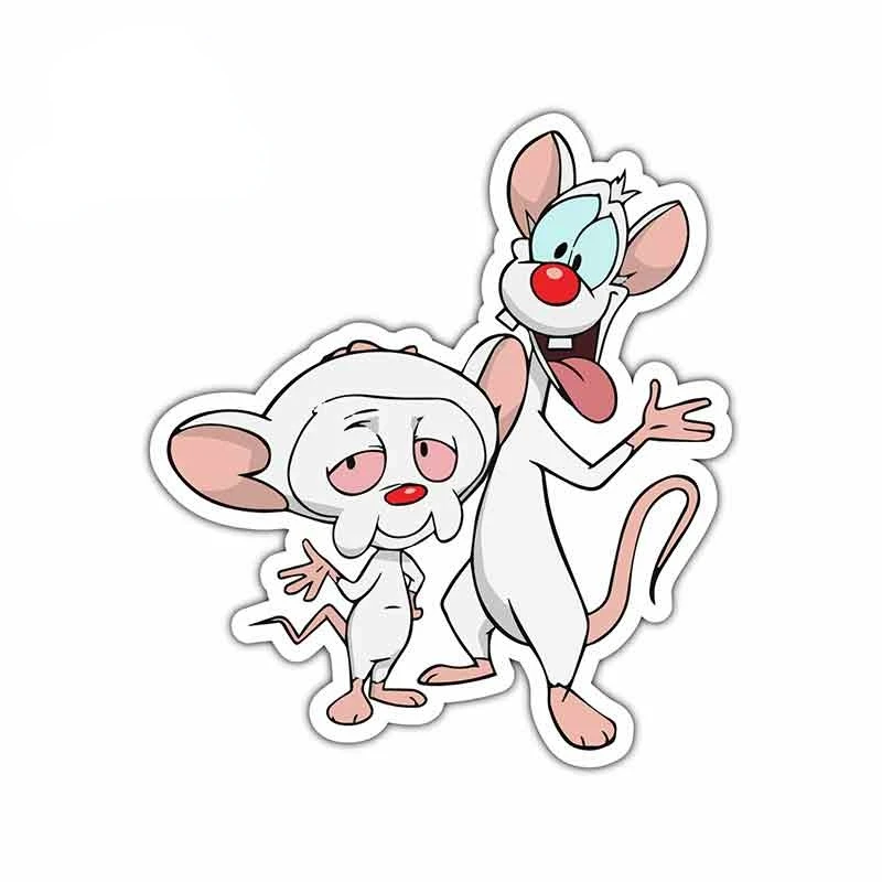 

Cartoon Anime Funny Car Stickers for Pinky and The Brain JDM Racing Car DIY Decals Bumper Bodywork Windshield Car Wrap Kk10cm