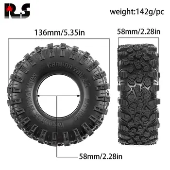 4條2.2吋獅子王橡膠輪胎,尺寸136x58mm,適用於1/10遙控攀爬車Wraith RR10 SCX10 H8H Wrangler。 8 最佳銷售 2.2 履帶輪胎 - №2