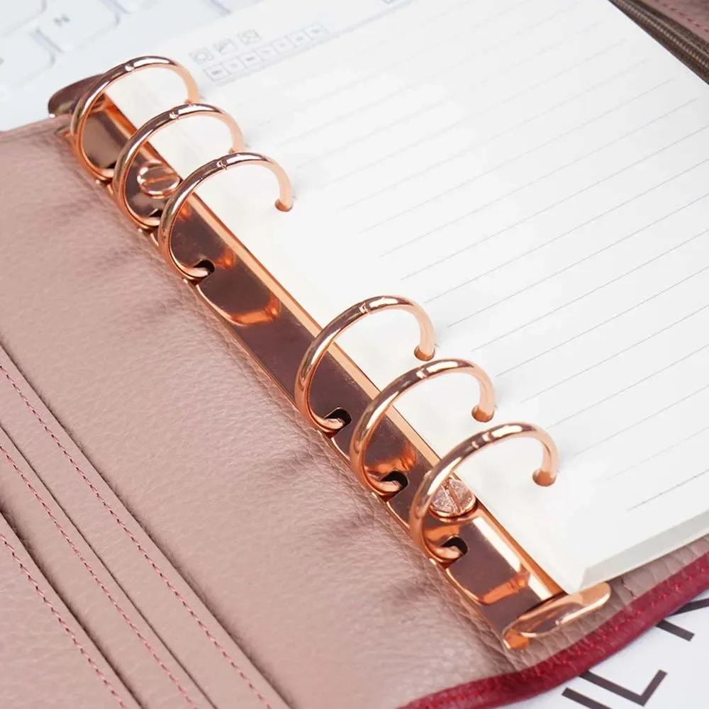 Metal Spiral Rings Binder Clip With 2 Pairs of Screw For Diary Notebook Planner A5 A6 Persoanl A7 Binder Clip File Folder