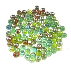 100Pcs Solid Glass Ball Crafts Fish Tank Decorations Home Ornament Round Glass 16mm Marbles Ball for Home Living Room Bedroom