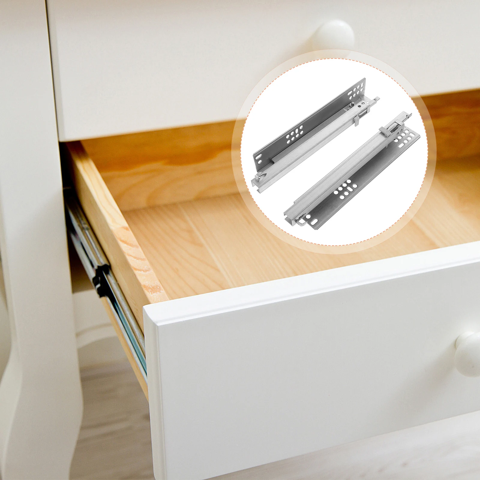 

Slide Rail Dresser Drawer Slides Soft Close Sliding Runners Replacement Cabinet Rails