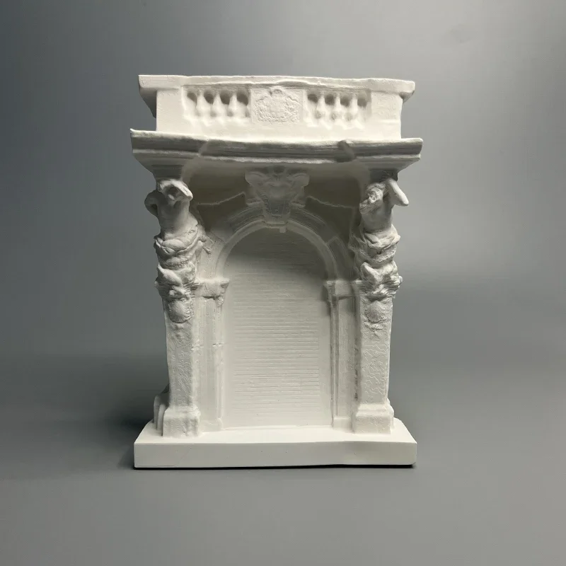 Retro Building Doors and windows Garden Creative Ornaments Light Luxury Microlandscape Aromatherapy Diffuser Plaster Statue Gift