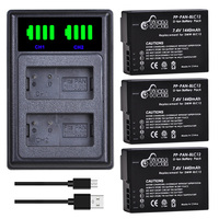Pickle Power DMW-BLC12 BLC12E 1440mAh Battery LED Dual Charger For Panasonic Lumix DMC-G5,G6,G7,G85,FZ200,FZ300,FZ1000,FZ2500