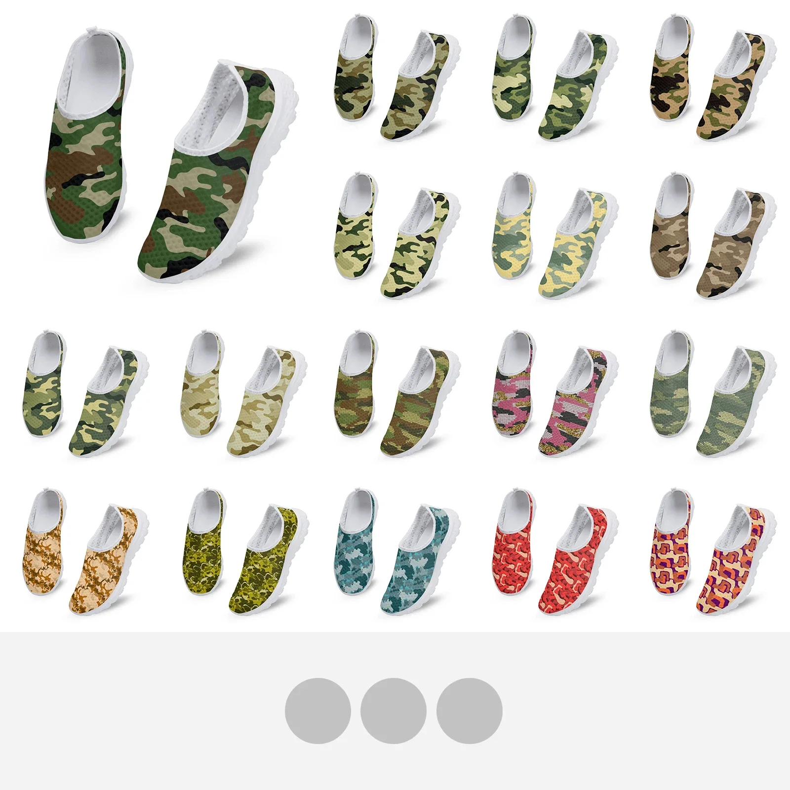 Lightweight Green Camouflage Mesh Running Shoes Breathable Net Cloth Upper Soft EVA Sole Fit Running Fitness Indoor And Outdoor