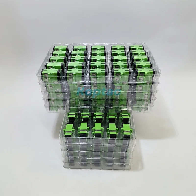 Fiber Optic Adapter SC APC Connector Simplex SM Single Mode Plastic Conector SC APC Fibra Optica Flange SC APC FTTH