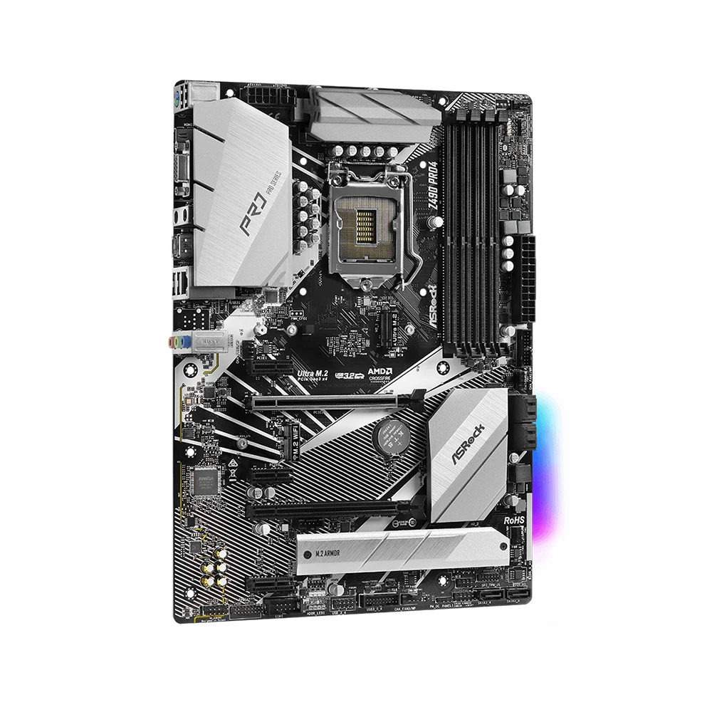 ASRock Z490 PRO4 Motherboard Supports i9-10900KF 10850K i7-10700KF i5-10600T 10500 i3-10300 CPU 4×DDR4 4400MHz M.2 NVME HDMI ATX