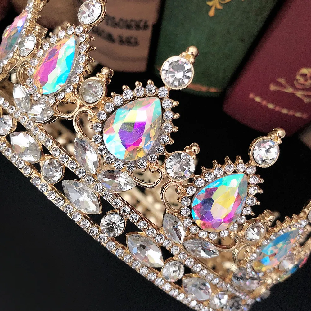 Chic Rhinestone Crown for Bride Wedding Dress Accessories Fashion Headwear Bridal Wedding Headdress Hair Accessories for Women