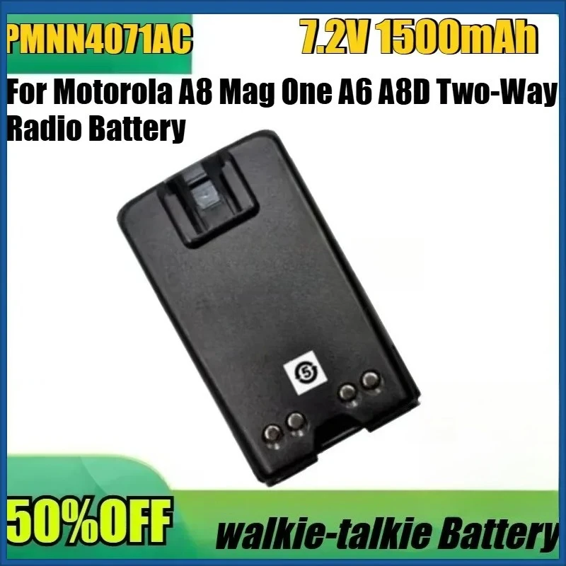 For Motorola A8 Mag One A6 A8D Two-Way Radio Battery New PMNN4071AC 7.2V 1500mAh high quality Battery