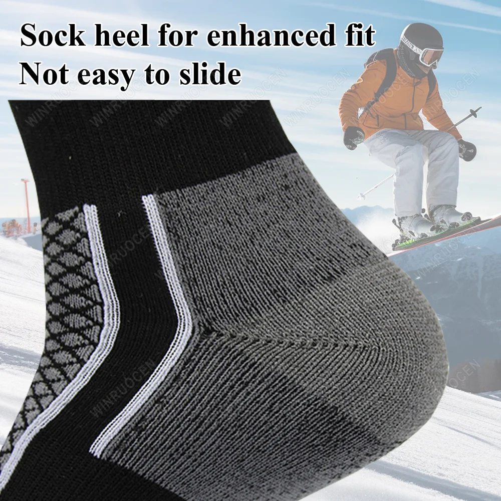 Wool Thermal Ski Socks Thick Men Women Winter Long Warm Compression Socks For Hiking Snowboarding Climbing Sports Socks