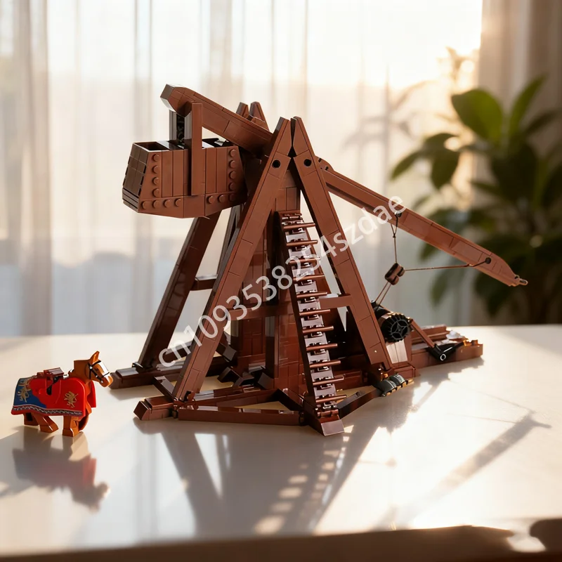 

699pcs MOC Medieval Trebuchet Castleed Model Building Blocks Construction Assemble DIY Creative Brick Christmas Gifts Toys Kids