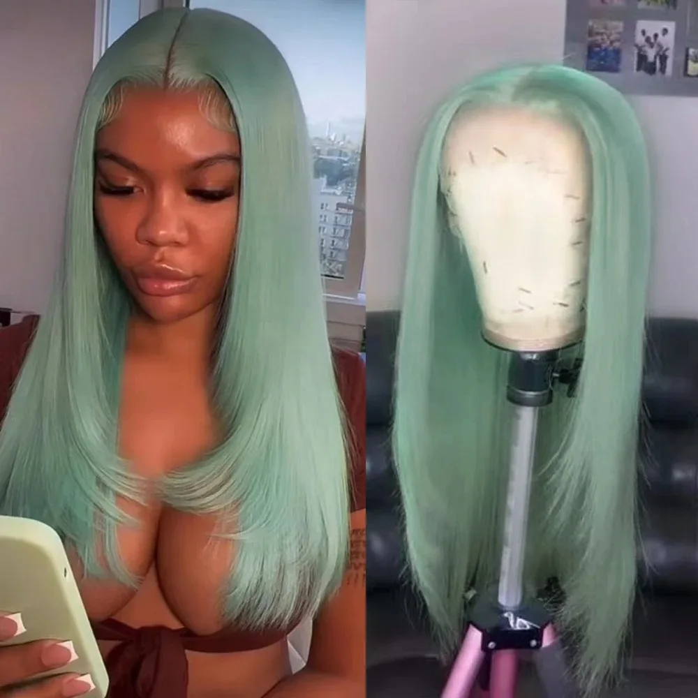 Light Purple Layered Wig Straight Lace Frontal Wig PrePlucked 13x4 HD Lace Wig Synthetic High Quality Heat Resistant Cosplay