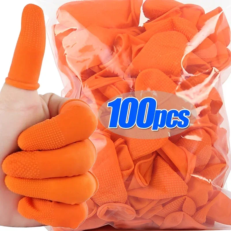 Disposable Non-slip Latex Finger Cots Anti-static Rubber Fingertips Protector Gloves for Industry Finger Gloves Thumb Caps