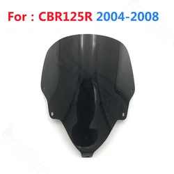 Parabrisas negro para Honda, deflectores de viento para CBR125R, CBR 125R, 125, CBR125 R, 2004, 2005, 2006, 2007, 2008