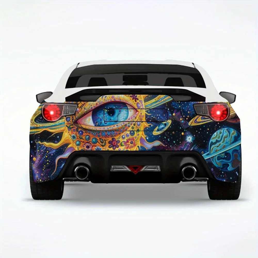 

Fantasy Cosmic Painting,Vinyl Decal for Car Rear, Waterproof Self-Adhesive Vinyl Stickers for Vehicle Tail and Bumper, Decoratio