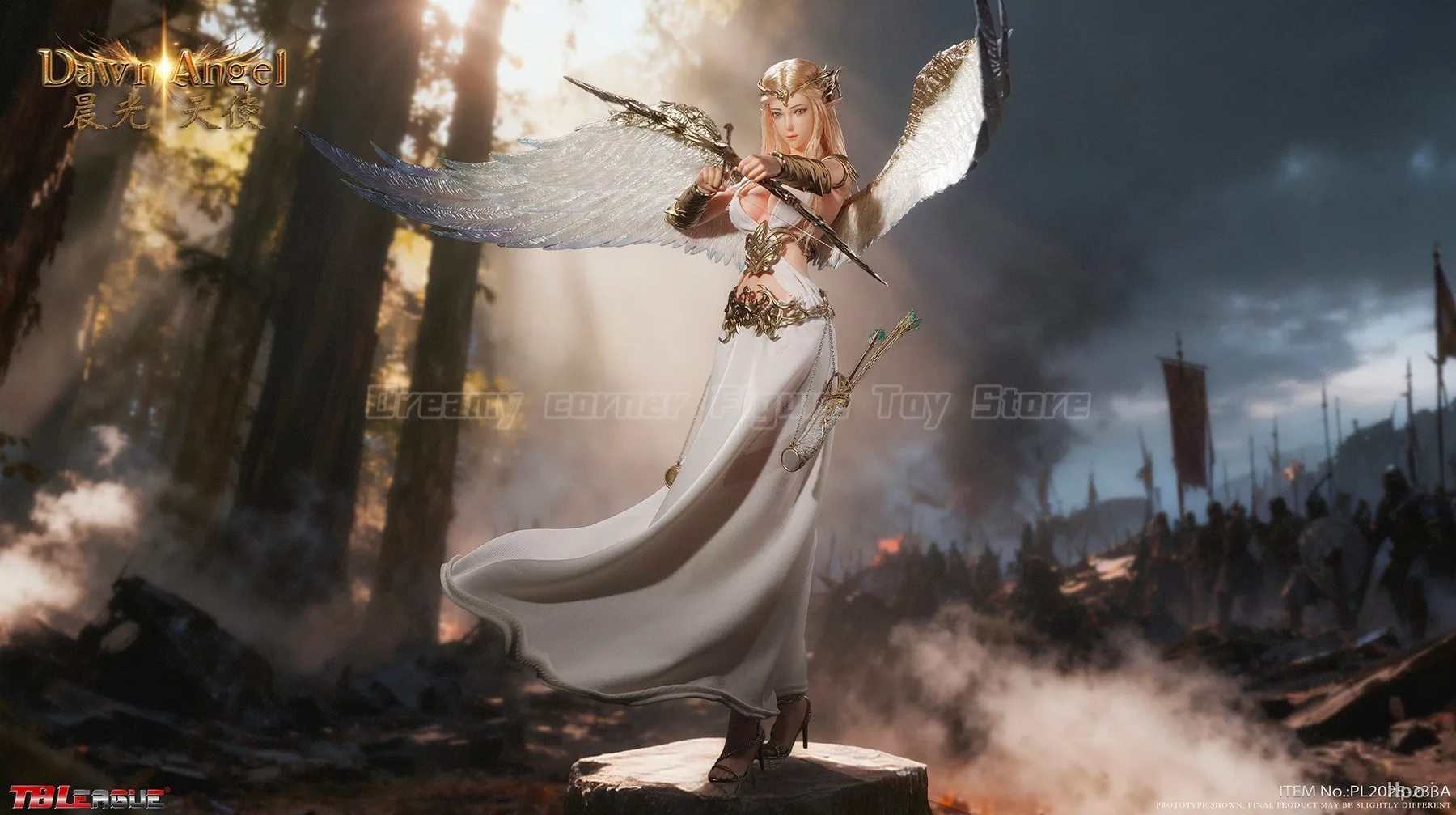 【البيع المسبق】الأصلي تبليجو PL2025-233A Dawn Angel White 1/6 عمل نموذج لجسم هدية حلية