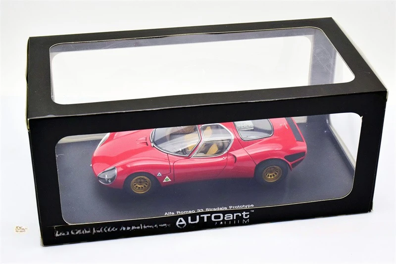 Autoart 1:18 Alfa Tipo33 Stradale Prototype Alloy Fully Open Simulation Limited Edition Alloy Metal Static Car Model Toy Gift