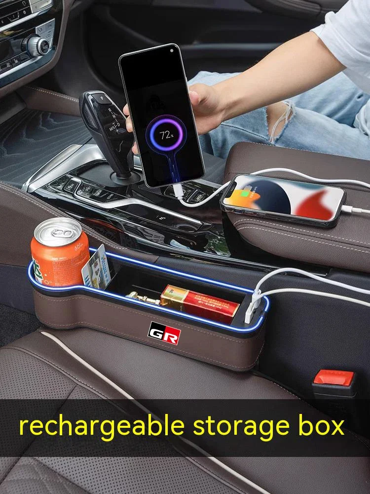 Car Sewable Chair Storage Box For Toyota GR RAV4 Land Cruiser Prado Crown CHR Yaris Corolla Auris Hilux Celica Verso Prius Camry