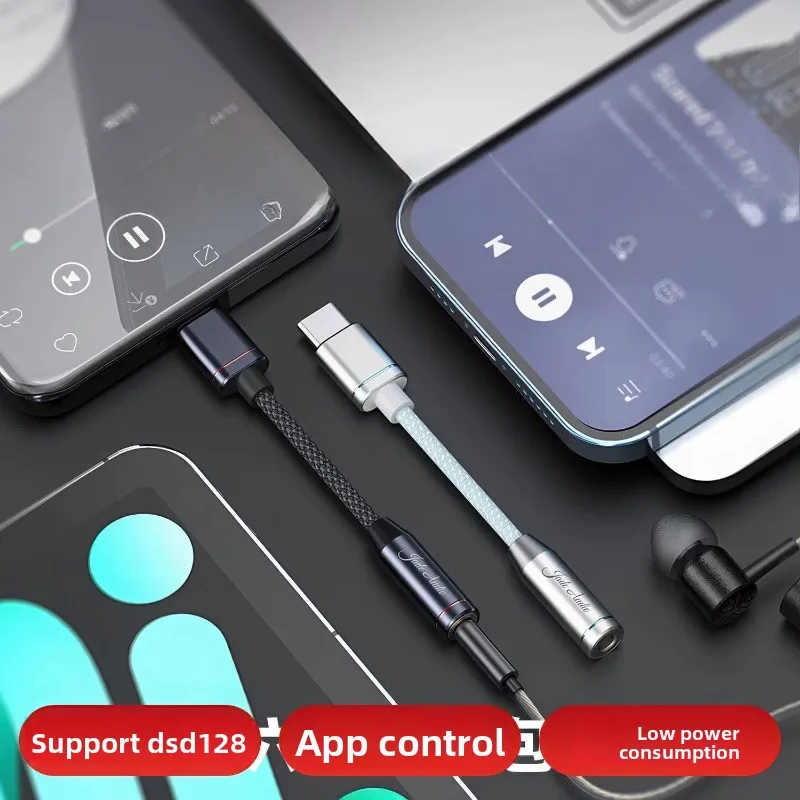 Small tail decoding headphone amplifier hifi portable type-c conversion to 3.5mm headphones