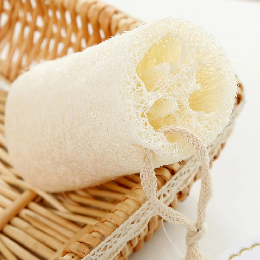 3 قطعة اللوف الطبيعي الإسفنج لطيف التقشير منشفة استحمام السلس الجلد المطهر لينة الجسم الغسيل دش بوف اللوف الإسفنج منصات