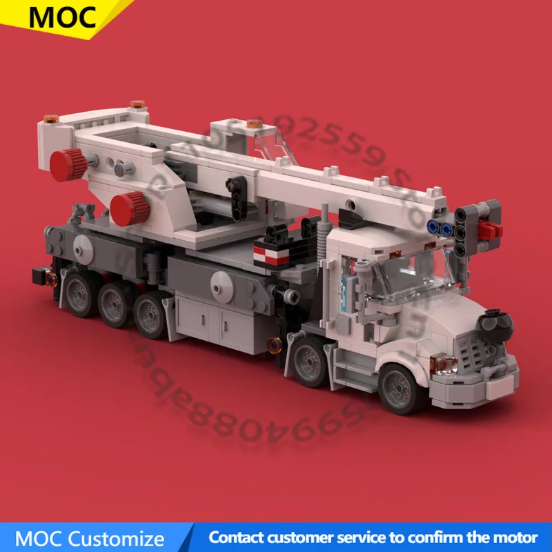 738 ELEMENTÓW Transportowy Samochód Ciężki Żuraw Budowlany MOC Personalizowany Modułowy Zestaw Klocków Prosty Edukacyjny Zrób To Sam Prezent na Festiwal