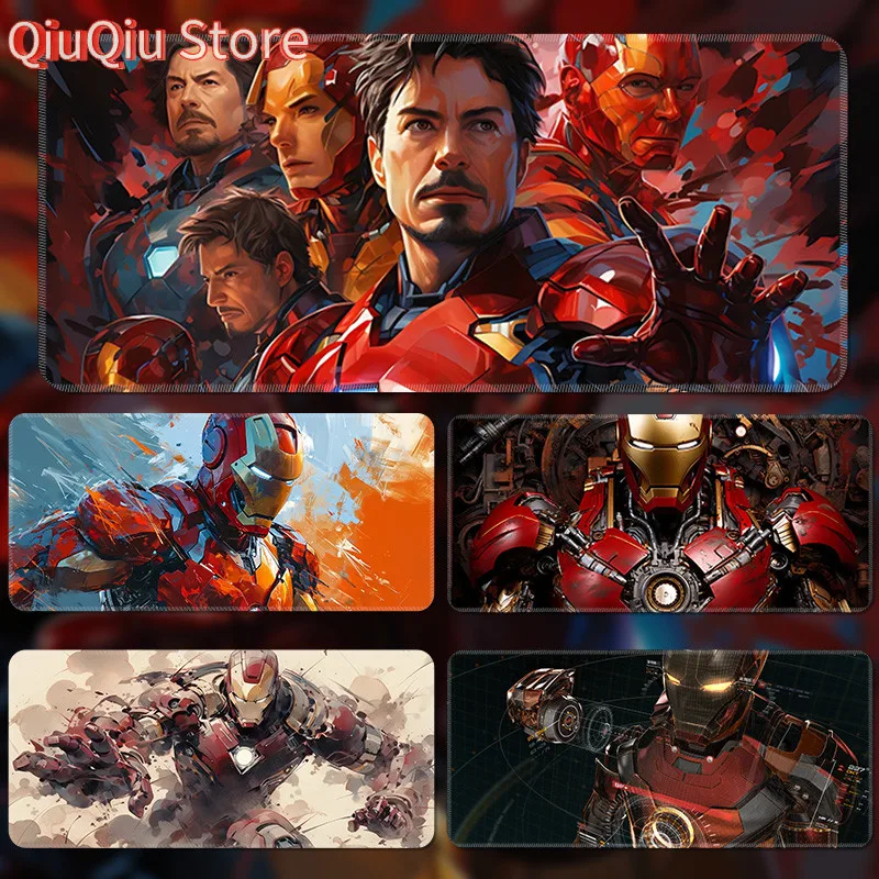 

Коврик для мыши Iron Man с HD-принтом, водонепроницаемый коврик для мыши с большим швом, противоскользящий игровой коврик для мыши