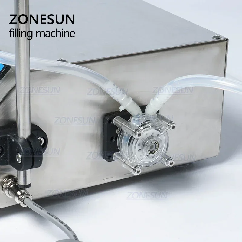 ZONESUN 0.5-650ml Semi-automatic Water Filling Machine Liquid Filler Vial Bottle juicy fruit Oil Perfume Peristaltic Pump