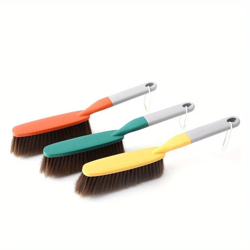 Bristle Hand Broom Brush - Counter & Dusting Brush for Living Room, Car, Bed, Couch, Desk, Sofa,  - Small Particle & Hair Remove