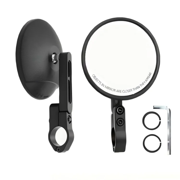Weatherproof and Anti-corrosion Motorcycle Side Rearview Mirror, with Standard 8/10 mm Threads and Replaceable Lens Accessories