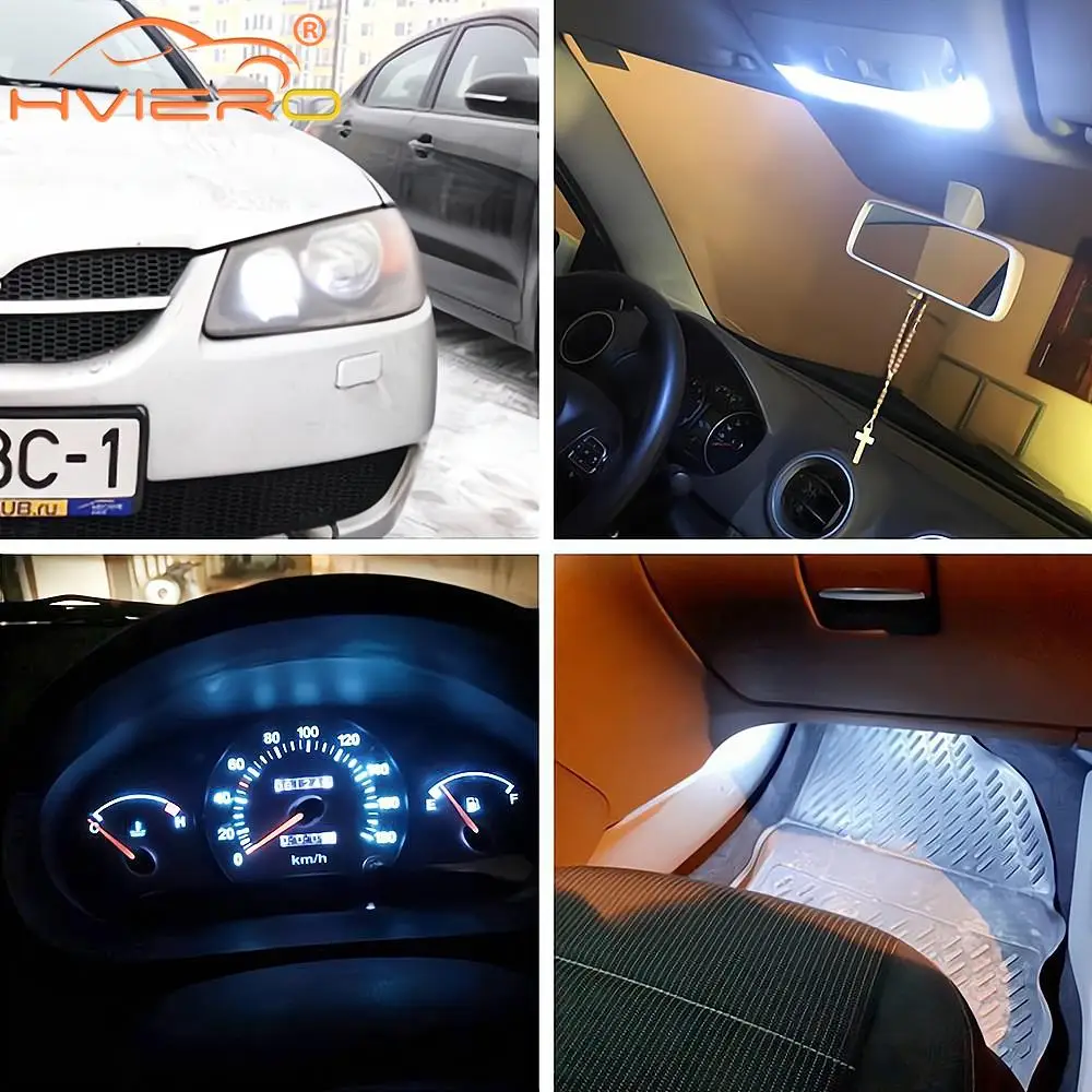 2/10 T10 W5W 12SMD 1206 Car Wedge White LED DC 12V Canbus No Error Decoder External Lights License Plate Lamp Corner Backup Led