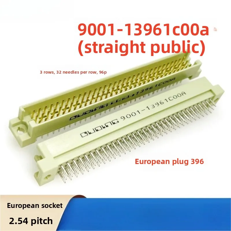 10 قطعة/الوحدة المقبس الأوروبي 9001-11961 12961 13961 14961C00A موصل 2.54 تباعد 3 صفوف 96P
