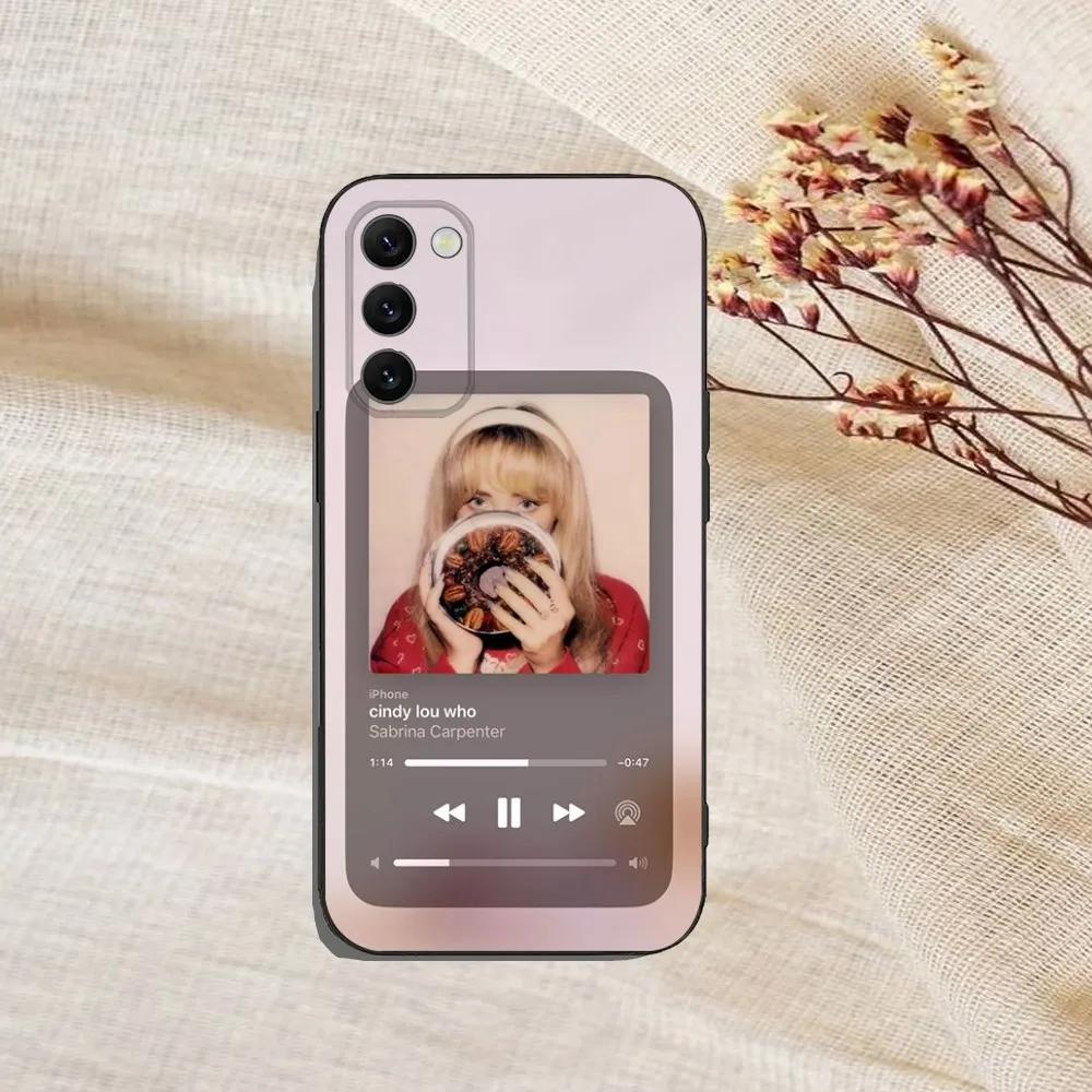 Singer Sabrina C-Carpenter Phone Case For Samsung Galaxy A13,A21s,A22,A31,A32,A52,A53,A71,A80,A91 Soft Black Cover