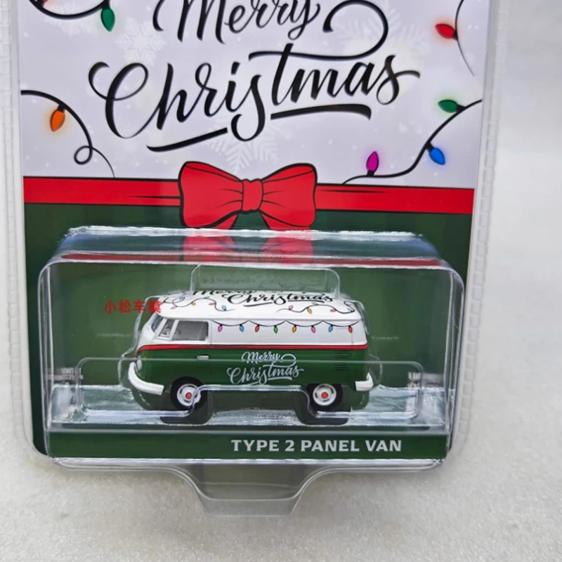 Greenlight 1:64 2023 Christmas TYPE 2 T2 PANEL VAN Alloy Truck Model Adult Classic Collection Display Decoration Gift Souvenir