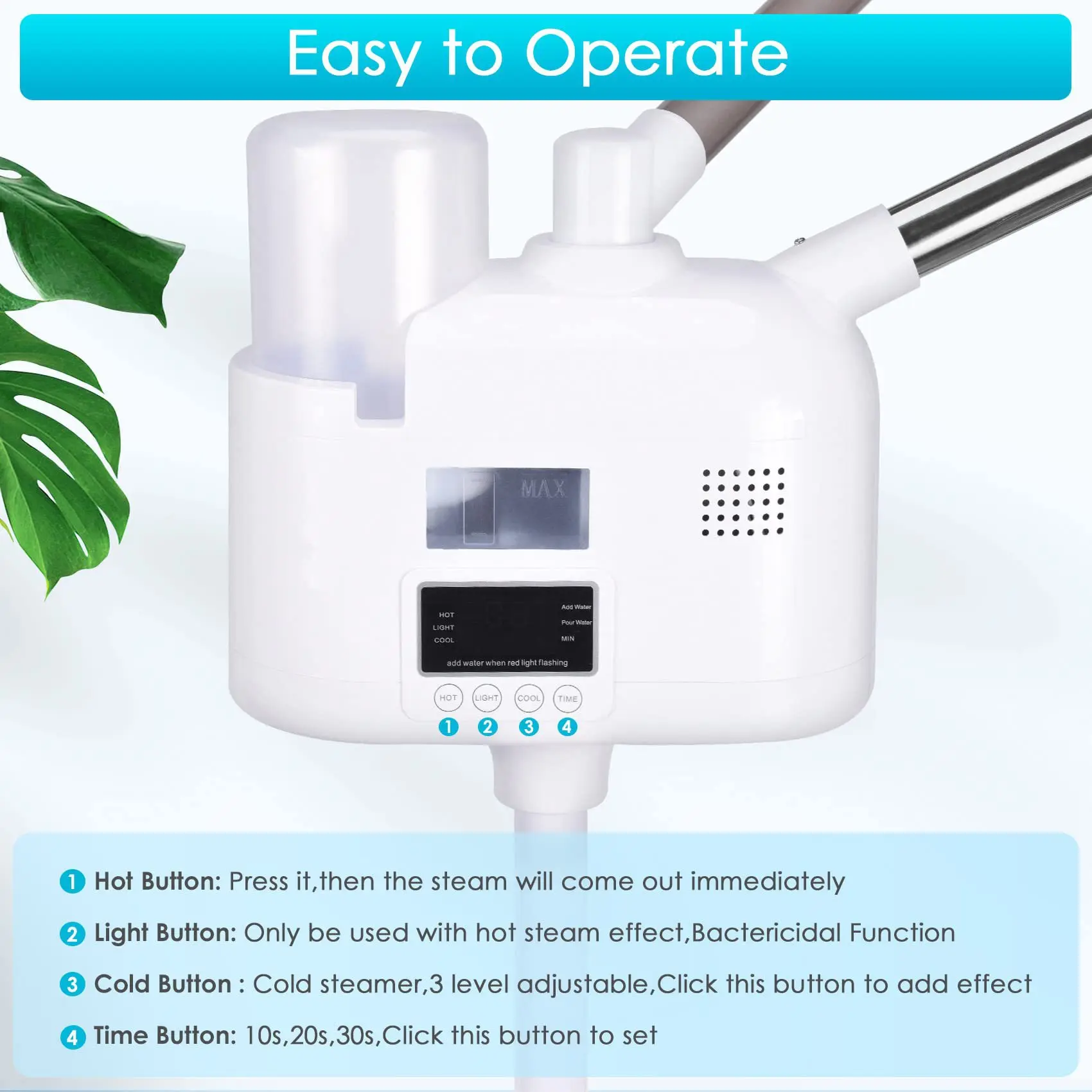 STLFMultifunctioneel gezichtsstoomapparaat 3-in-1 nano-ionische dubbele buis Hot Professional Spa Ozon Beauty Machine gezichtsstoomboot