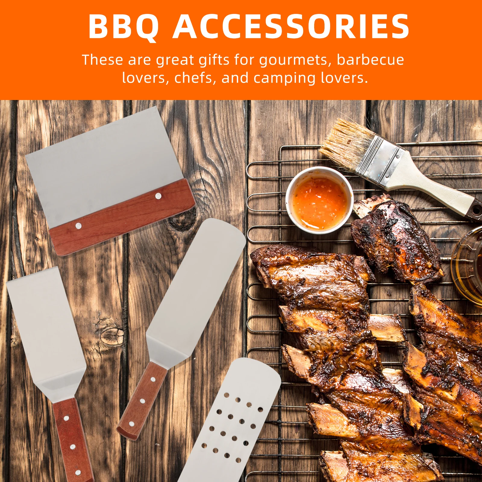 

Stainless Steel Tools Set Portable Practical Bbq Kit Outdoor Grill Utensils Kit Spatula Practical Accessories Cooking Set