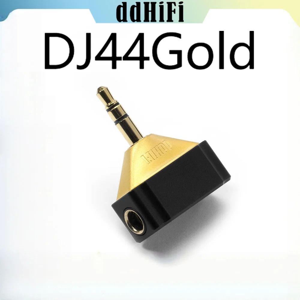 DDHIFI DJ44Gold Adaptador de Fone de Ouvido 4.4 Pentacon para 3.5 com Revestimento Banhado a Ouro, Linha Interna Nyx Machine, Leve e Personalizado