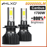 2PCS H7 LED Car Headlight Lamp Bulb Canbus 8000000LM H1 H3 H4 H8 H9 H11 HB4 HB3 9005 9006 9012 Fog Light LED Lights 6000K