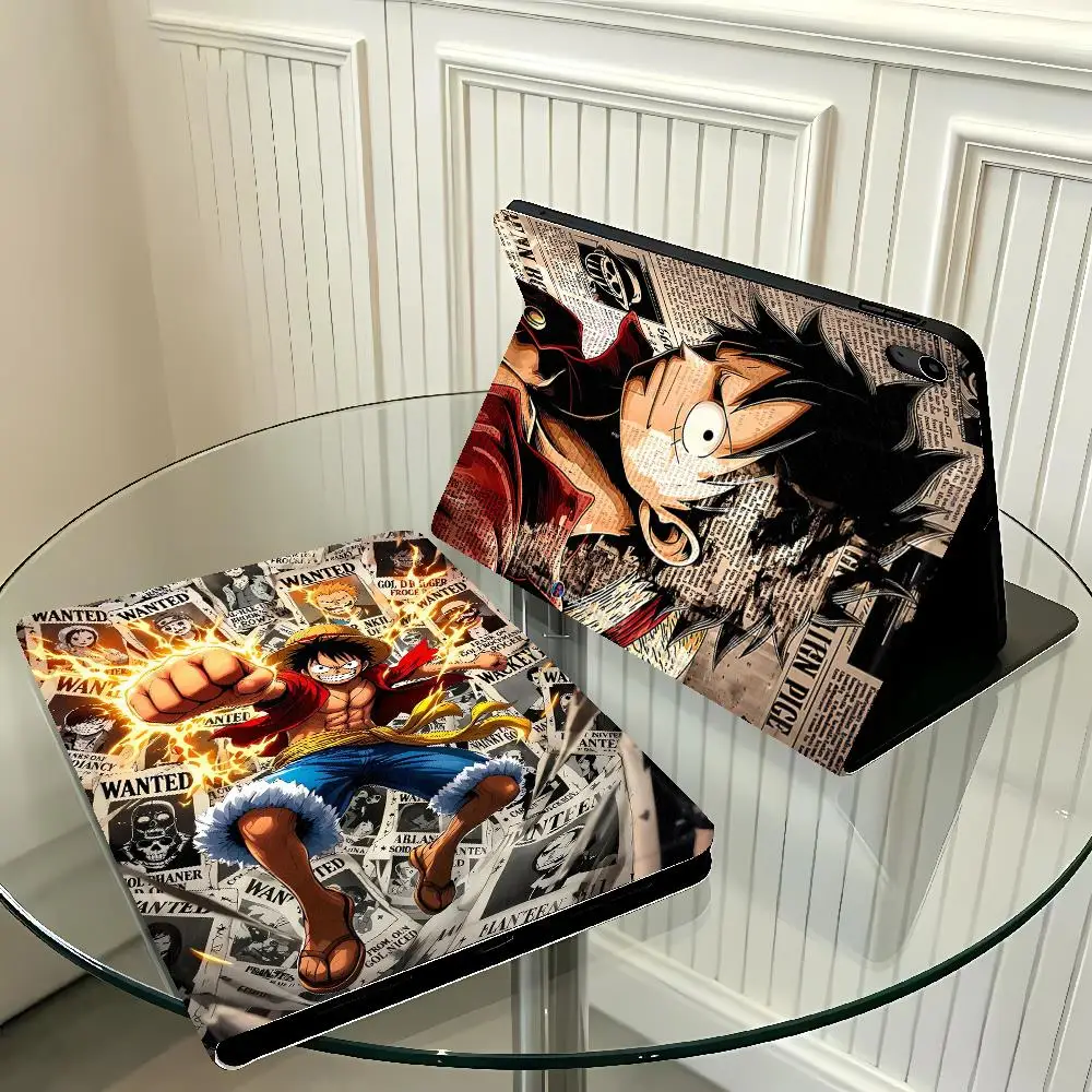 With Pencil Holder Case for Apple iPad Pro11 13 Air 11 13 M4 M3 M2 A16 2026 10th 7/8/9th Air 4/5/6th Cartoon P-Pieces L-Luffys