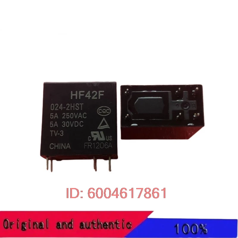 

Новое реле HF42F 024-2HST HF42F-024-2HST JZC-42F 024-2HS JZC-42F-024-2HS 24VDC DC24VC 24 В DIP6 5А 250VAC