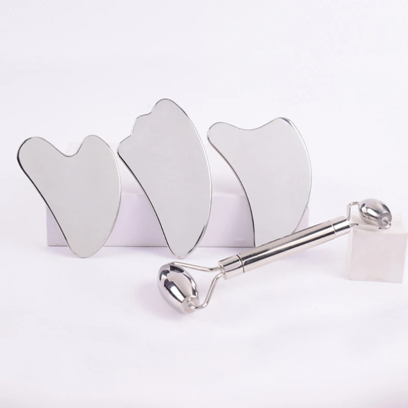 Stainless Steel Scraper for Facial Massager Gua Sha Tool Face Lift Face Care Mas Dropship