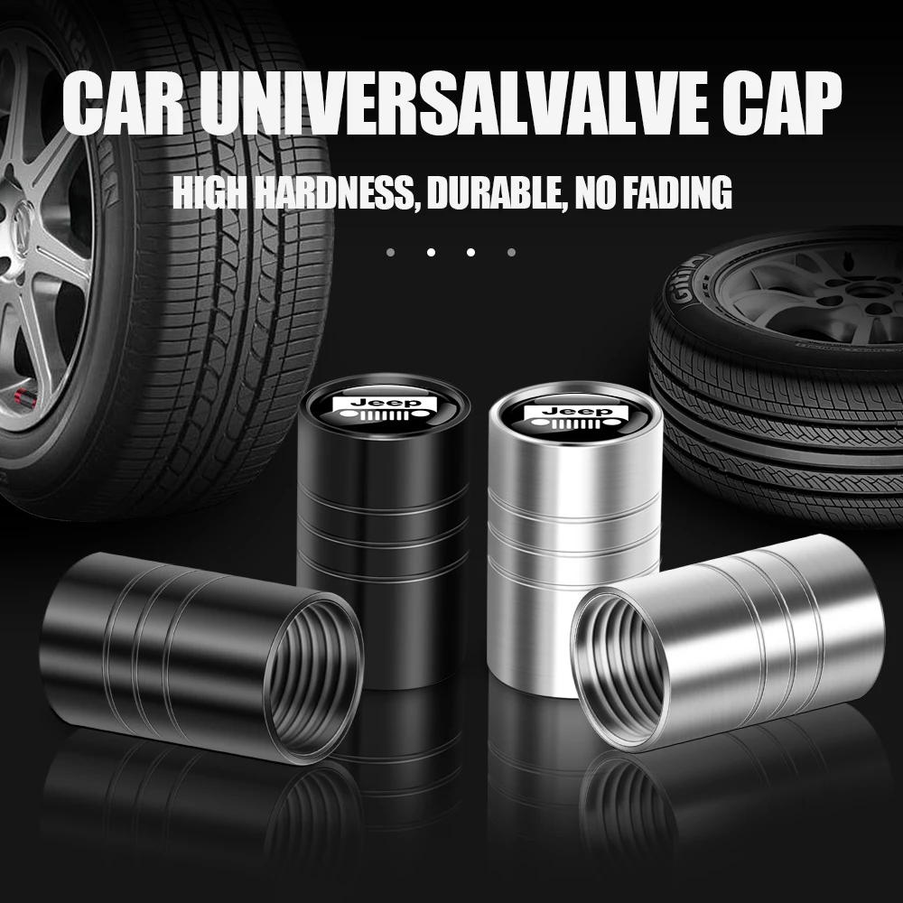 4 قطعة سيارة معدنية عجلة الإطارات صمام الهواء الجذعية غطاء تغليف ل جيب رينيجيد رانجلر JK جراند شيروكي WK روبيكون ليبرتي باتريوت Kl KJ