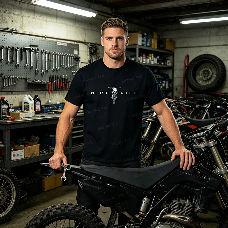 Dirt Bike Motocross-Bekleidung – Dirt Bike Motocross T-Shirt Y2k Motorrad-Liebhaber-Grafik Damen Herren Kleidung Motorrad Outdoor-T-Shirts – Detail 4